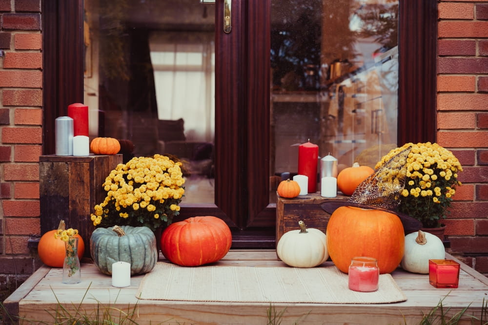 Decoración de Halloween y ambiente otoñal